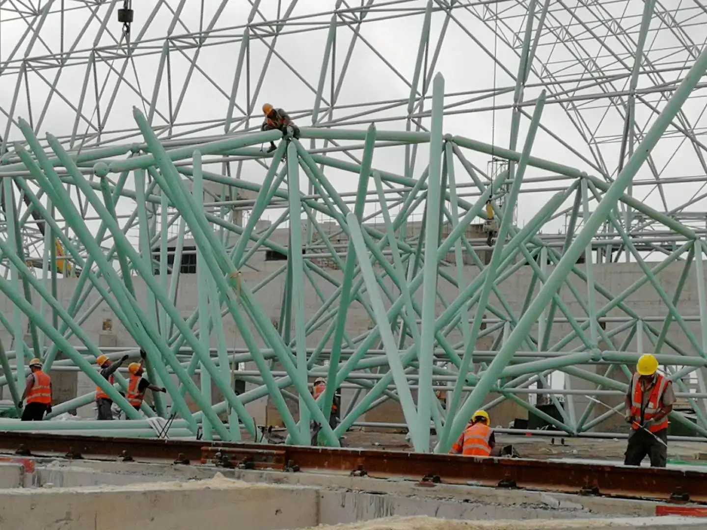 Сборная стальная конструкция, строительный купол, каркас для хранения угля