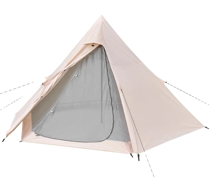 Tent Outdoor luxury camping rain protection and sun protection Indiana yurt pyramid double camping tent