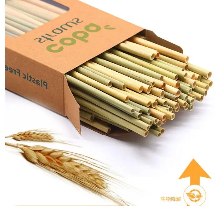 alternative to Plastic Straws Eco Friendly Wheat Disposable Straw 100% Biodegradable Drinking Straws