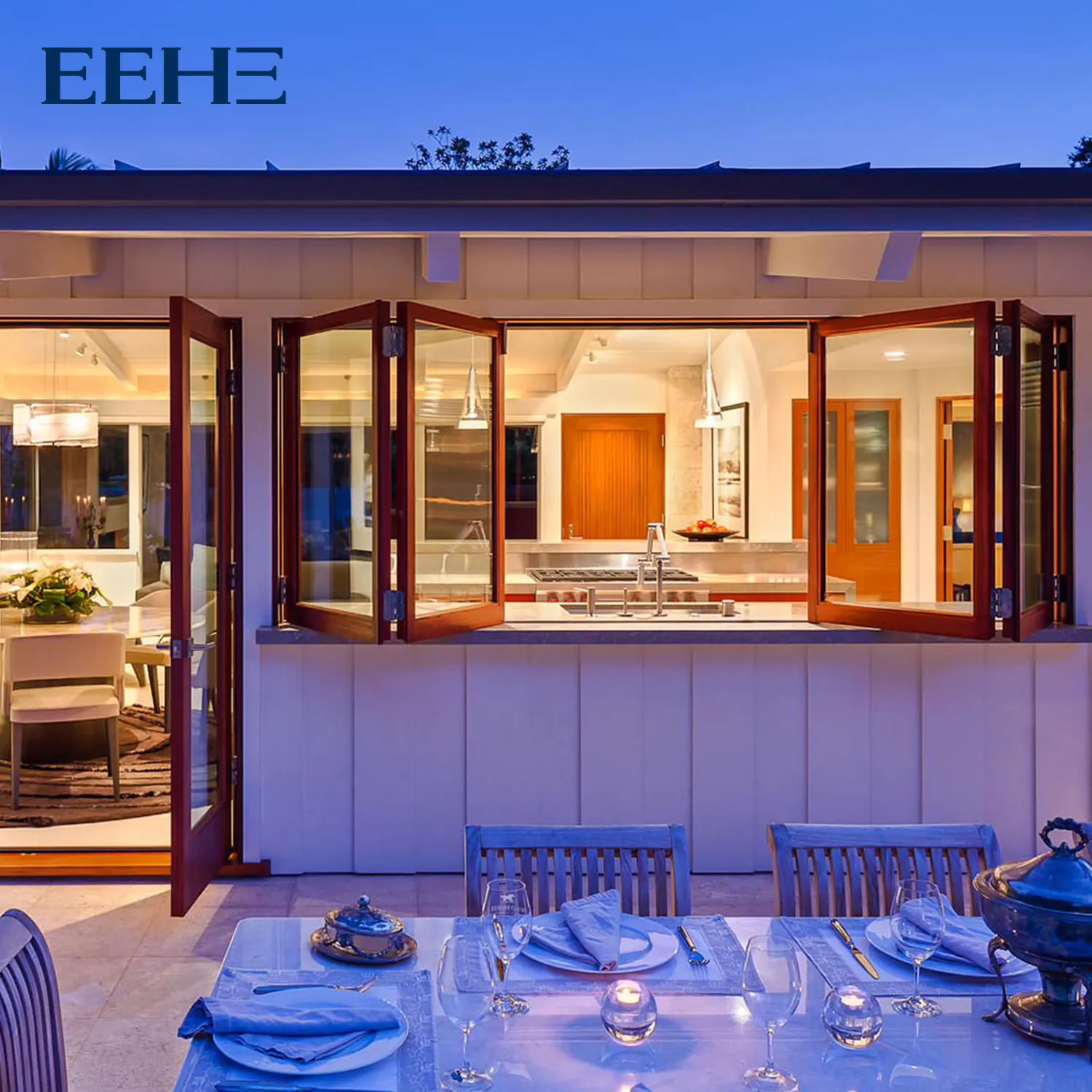 Hot Sale Sound proof burglar proof bifold windows automatic vertical lift up Manufacturing Aluminum House Folding Windows