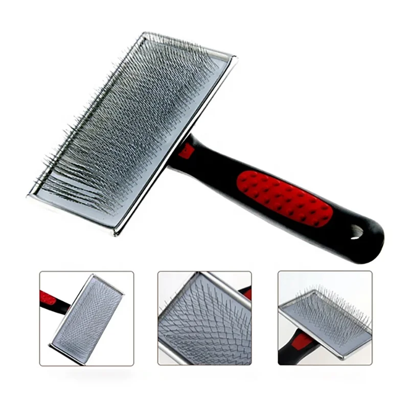 Dog Cat Pet Hair Fur Pet Grooming Slicker Brush Comb Pet Dog With Pins