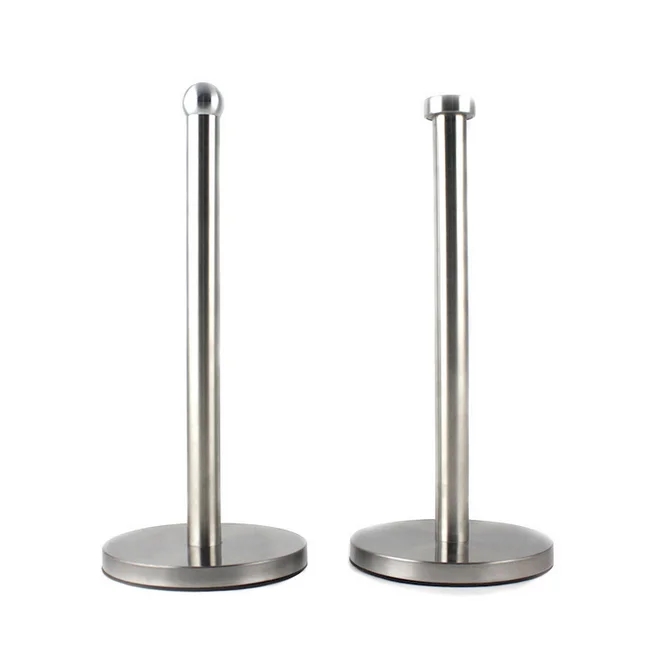 Kitchen Weighted Single Tear Standing Paper Towel Holder | Durable Metal Construction | Ball Design