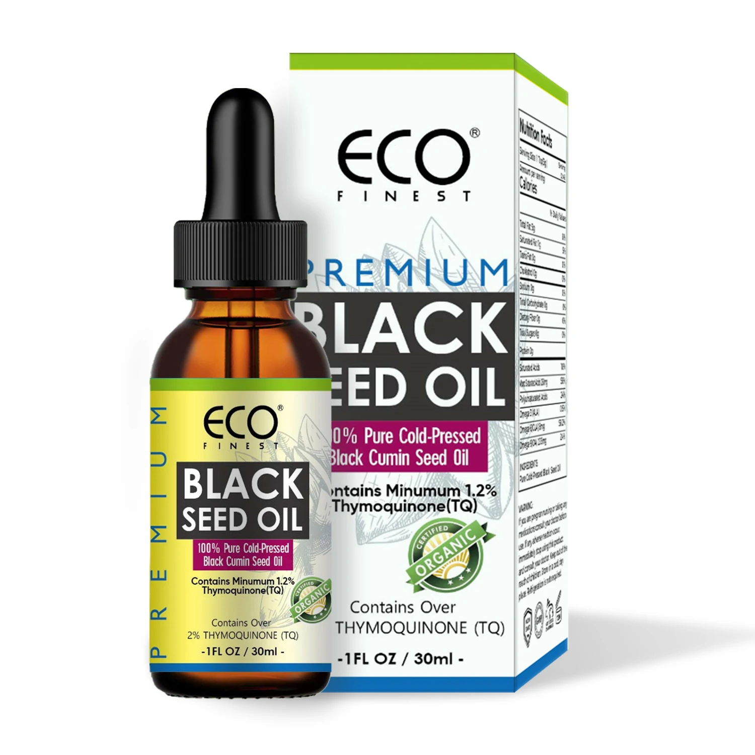 100% Premium Cold-Pressed Non-GMO & Vegan Liquid Pure Black Cumin Seed Oil with Vitamin E -916042