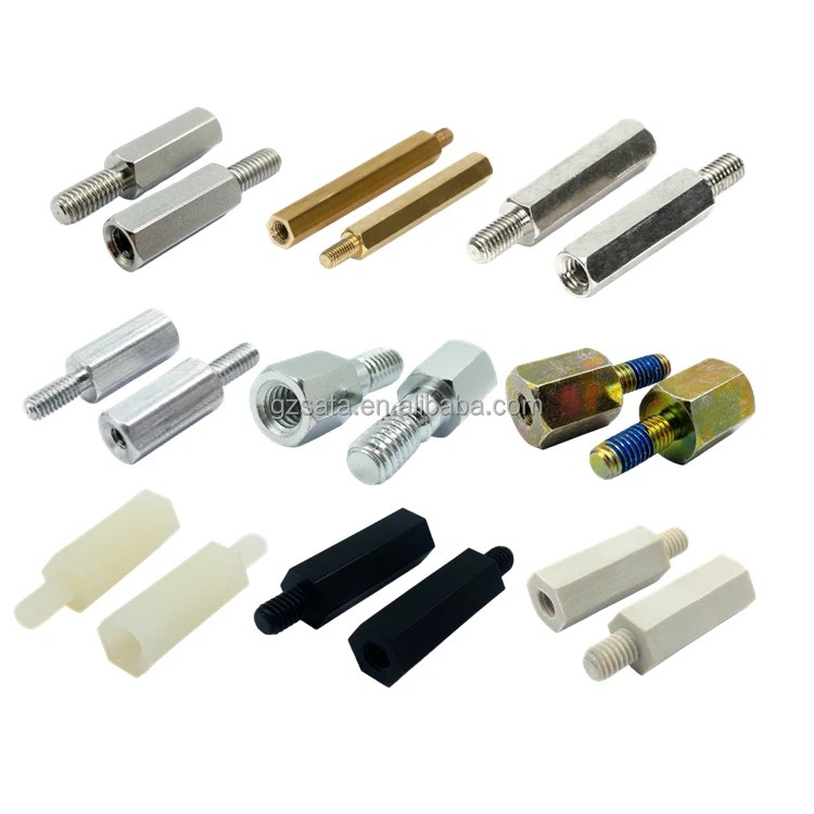 Partially Threaded Hex Female-Female Standoff Spacers for PC PCB Circuit Board Connect M2.5 M3 M4 M5 M6 M8 4# 6# 8# 10#