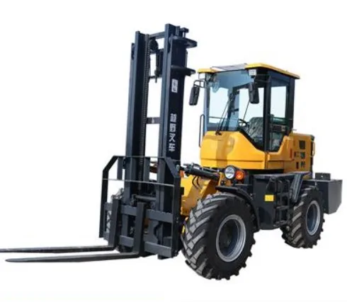 gasoline type forklift diesel type  4X4 3ton 3.5ton 4ton 4.5ton  three masts rough terrain forklift price