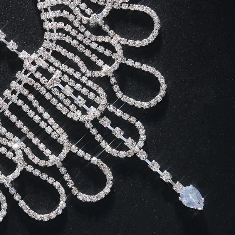 Vintage Tassel Hair Dresser Hair Clips for Women Forehead Rhinestone Forehead Chain Hairband Aesthetic Hair Accessories