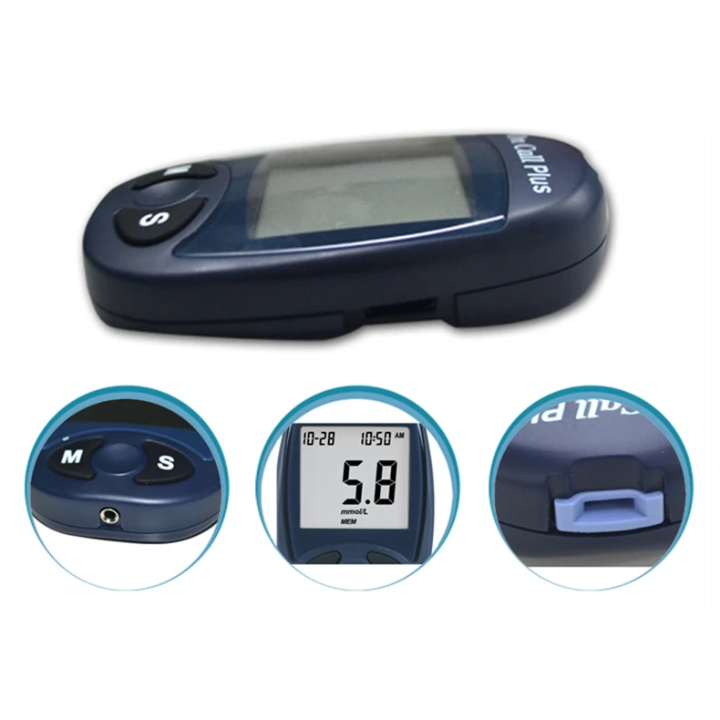 
Body Blood Sugar Monitoring Meter Hemoglobin Meter Blood Glucose Monitor Test Kit Blood Glucose Monitor 
