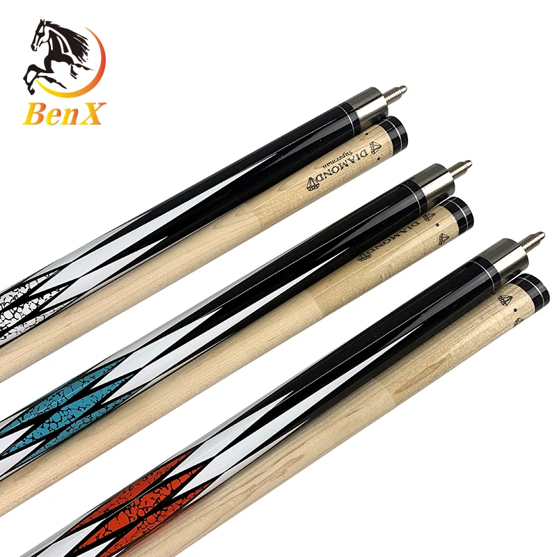 Maple wood pool cue 1/2 style 13mm factory price carom cue