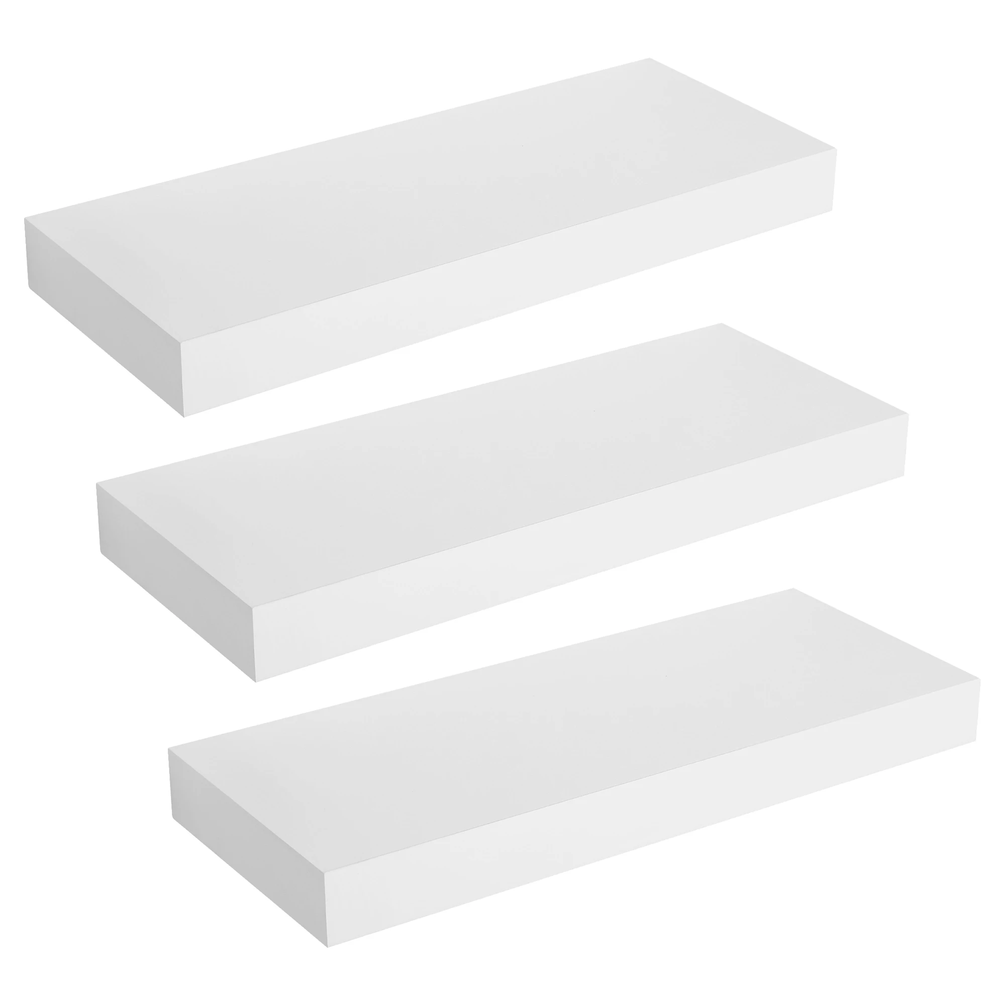 Easy Install Decorative Display Corner Bathroom Decoration Shelves Wall Mounted 2 Pcs Wood Hanging Shelf