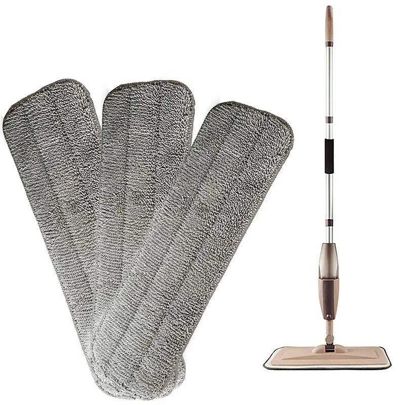 House Hold Items Mini Portable Duster Mop Pad Flat Spray Microfiber Mop Pad Washable Mop Refill Floor Clean