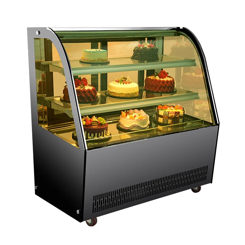 Huaer glass showcase pastry freezer cabinet display cake freezer