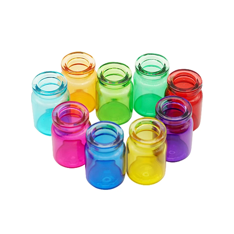 5ML Clear small Transparent Liquid Medicine Glass ContainersInjection lab vial with Center Plastic Aluminum Cap