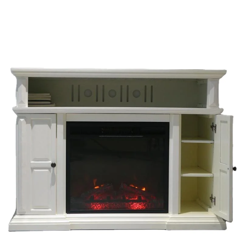 New white freestanding electric fireplace mantel corner electric fireplace TV stand
