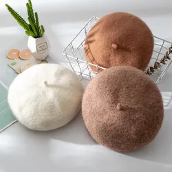 High-Quality Latest Warm Winter national Gentle Temperament all-match Beret Women French