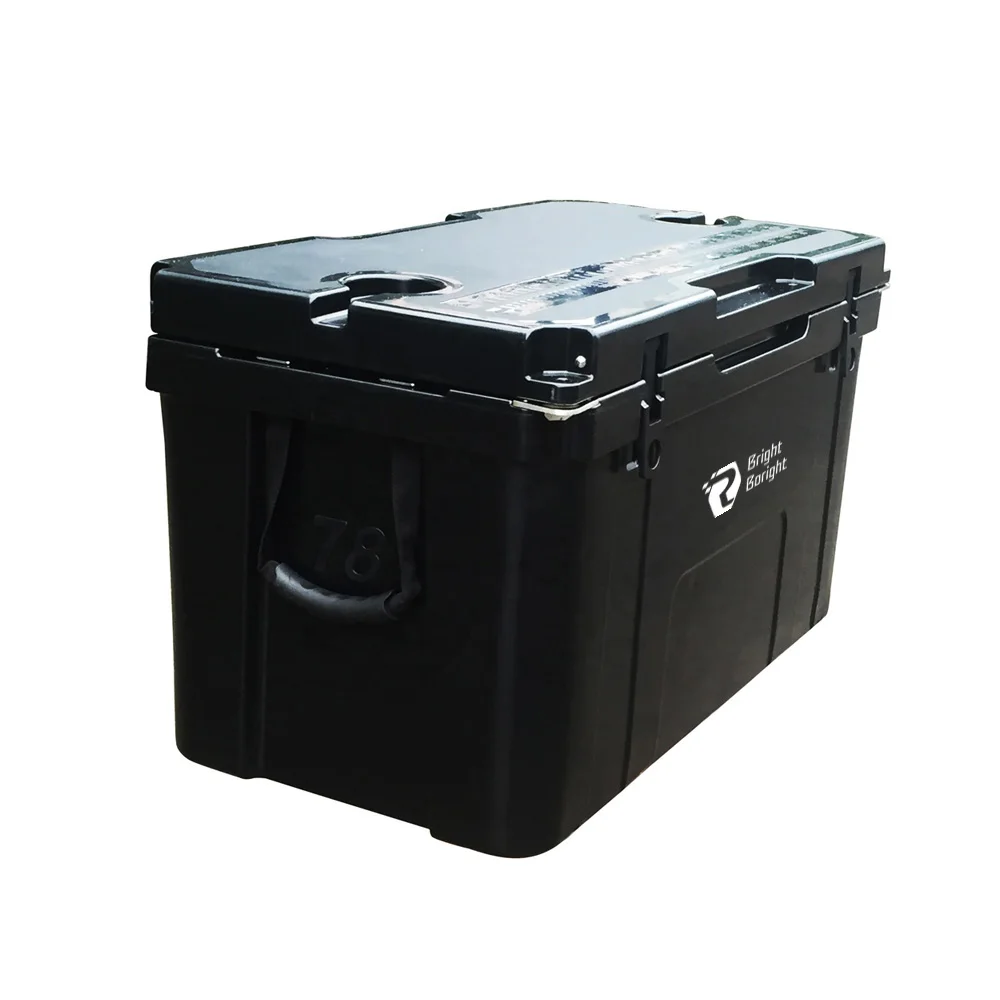 big custom 78QT rotomolded beer camping cooler box for hunt bear resistance Ningbo factory