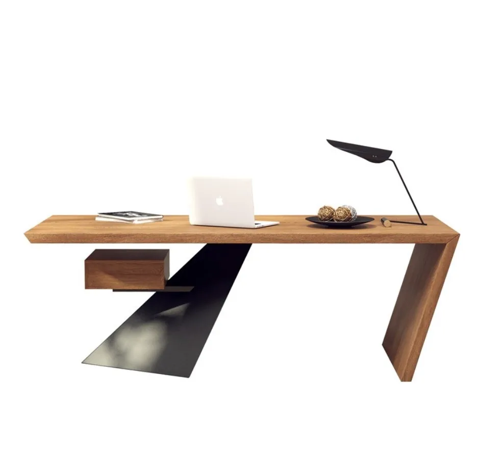 Большой стол из массива дерева, компьютерный стол, простой современный стол руководителя, стол президента