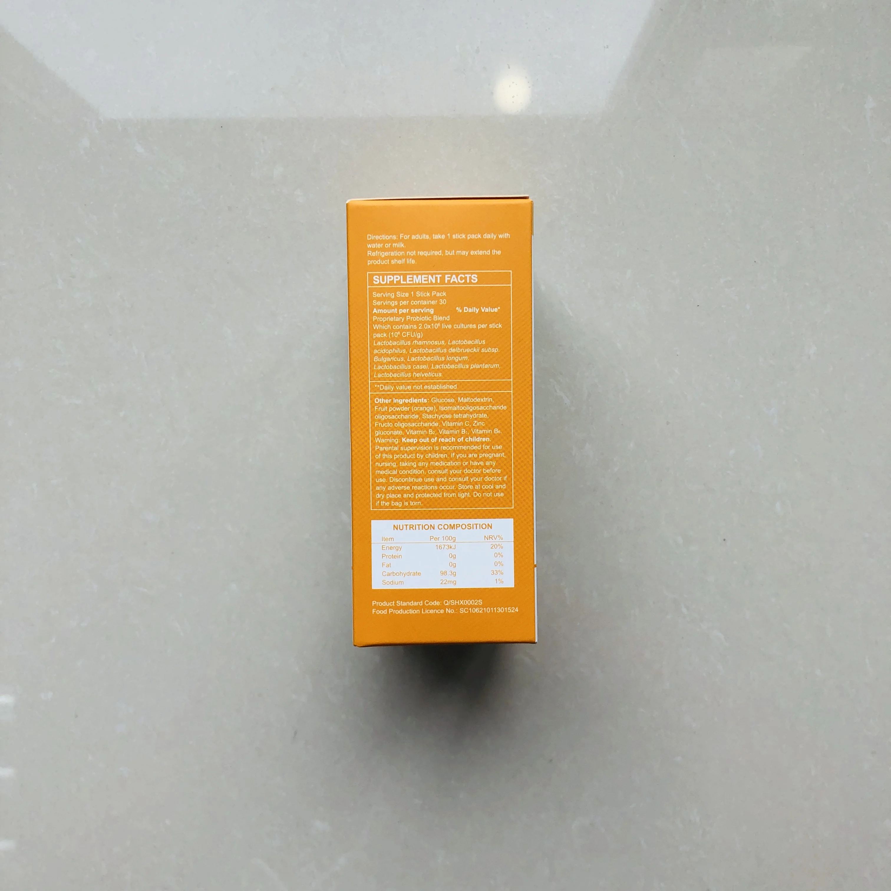 Probiotic solid beverage powder drinks with Vitamin dietary supplement enhance immunity supplement drinking food supplements