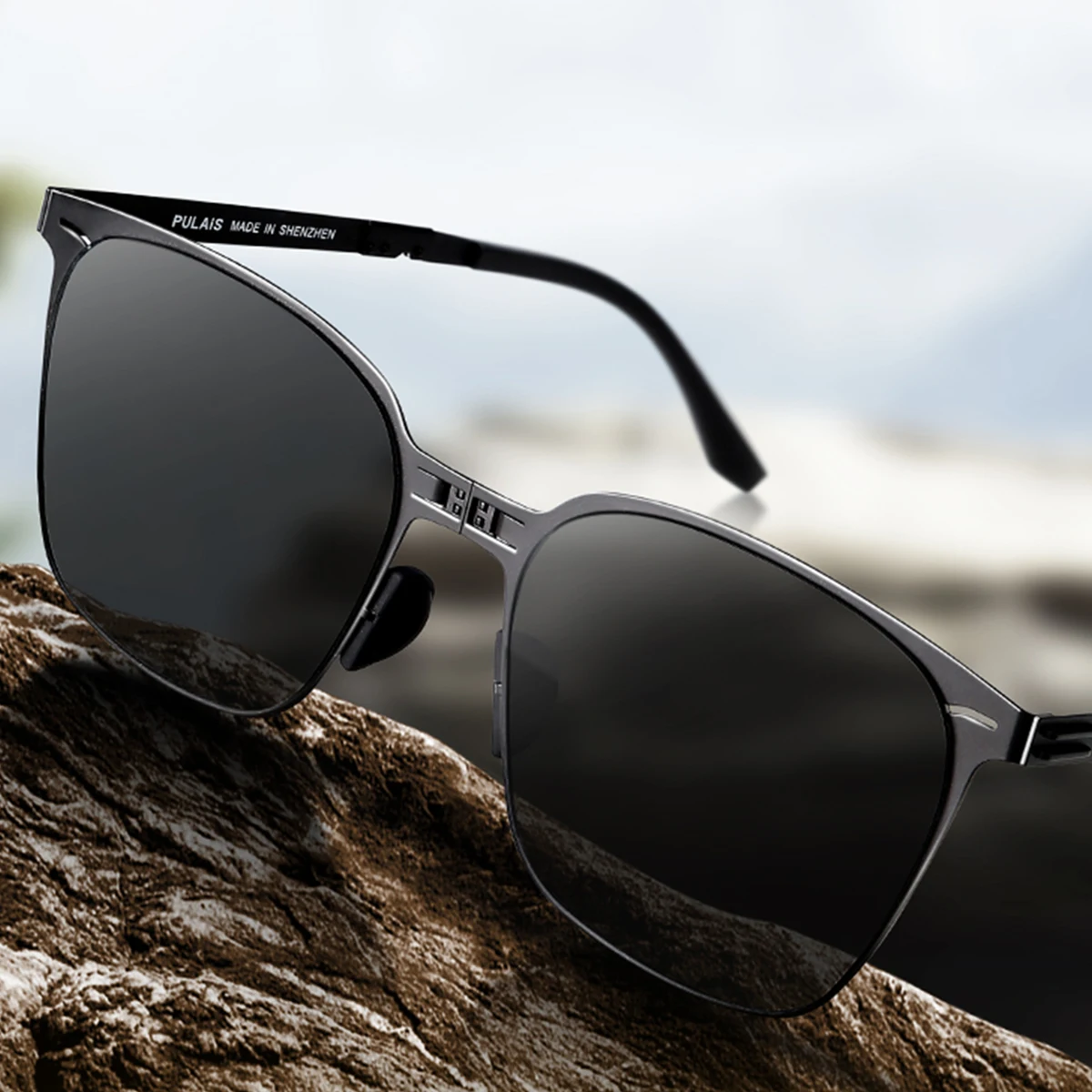 U-TOP new style fashion design Custom Pocket Flexible foldable sunglasses Shades Polarized metal luxury Folding Sunglasses Men