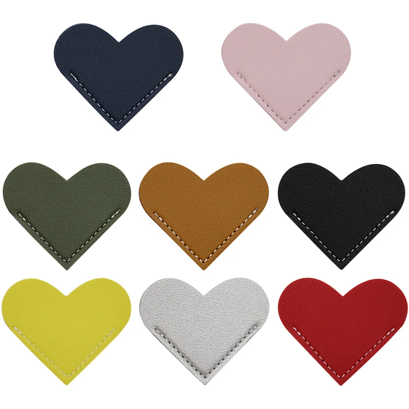 Factory Stock Heart  Corner Bookmark Heart Page Bookmark Leather Reading Book Marker Cute Accessories for book lovers