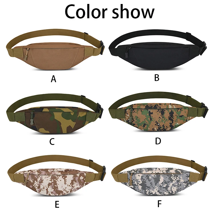 
Factory direct custom logo outdoor pouch bum belt women shoulder chest sling bags fanny packs men camouflage waist pack bag 