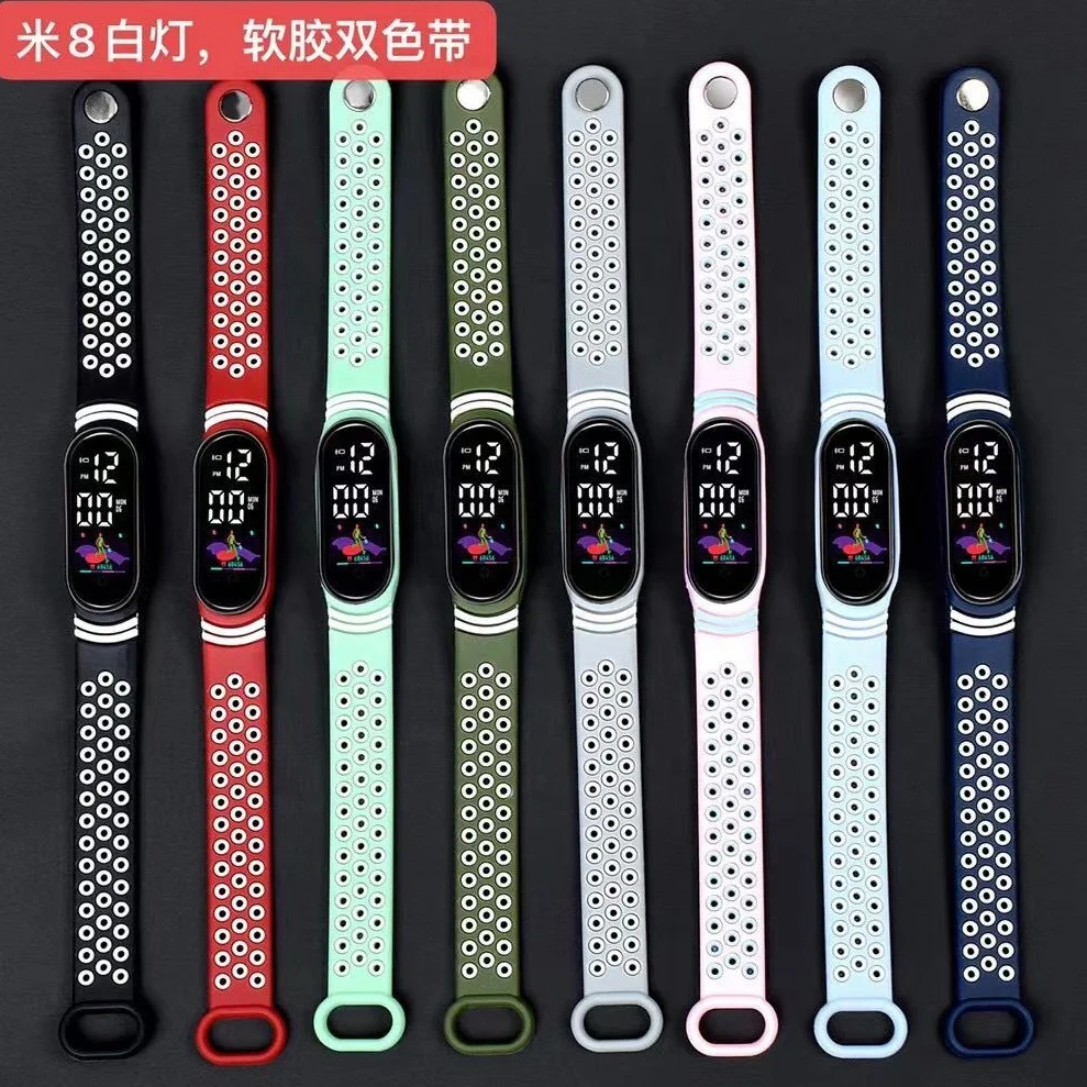 Cheaper Wholesale Mi Band 8 Mosquito Led Screen Touch Bracelet Watch Waterproof Led Digital Electronic Watch