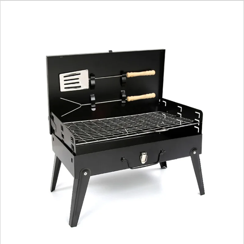 Camping Garden muti-functional barbecue gas grill oven smoker with BBQ Skewer bbq pellet grill