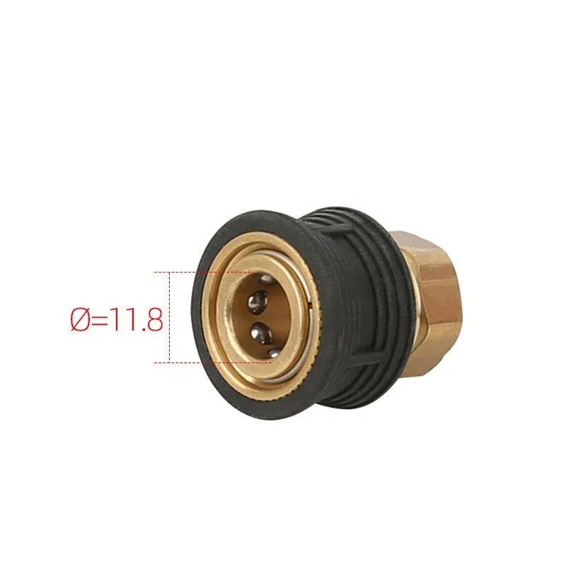 SPS 1/4 High Car Washer Quick Release Copper Tube Connector Brass Fitting Short Flare Nut
