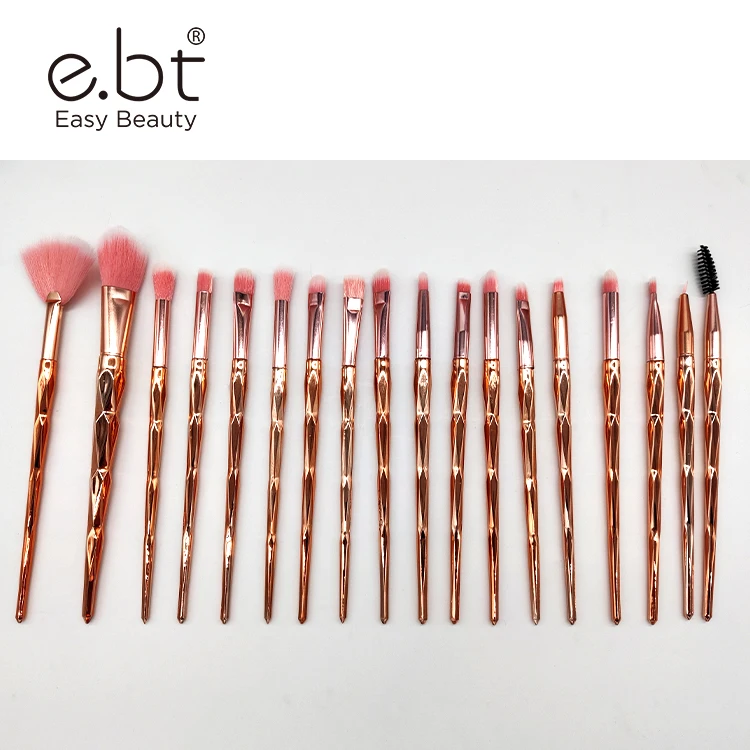 E.bt11 # персонализированные профессиональные косметические инструменты, кисти для макияжа, розовая этикетка, 20 шт., набор кистей для макияжа