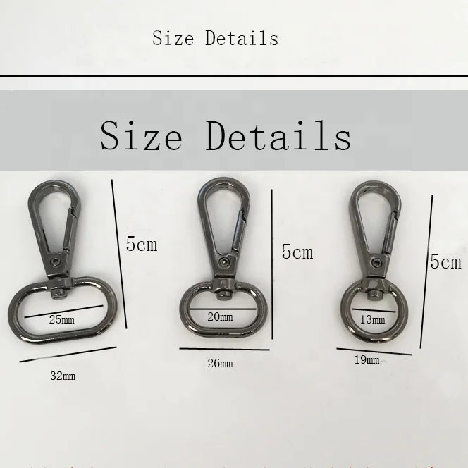 12Years Factory Dog Hook Metal Zinc Alloy Black Snap Hook Swivel Sanp Hook Buckle 25mm Clasp