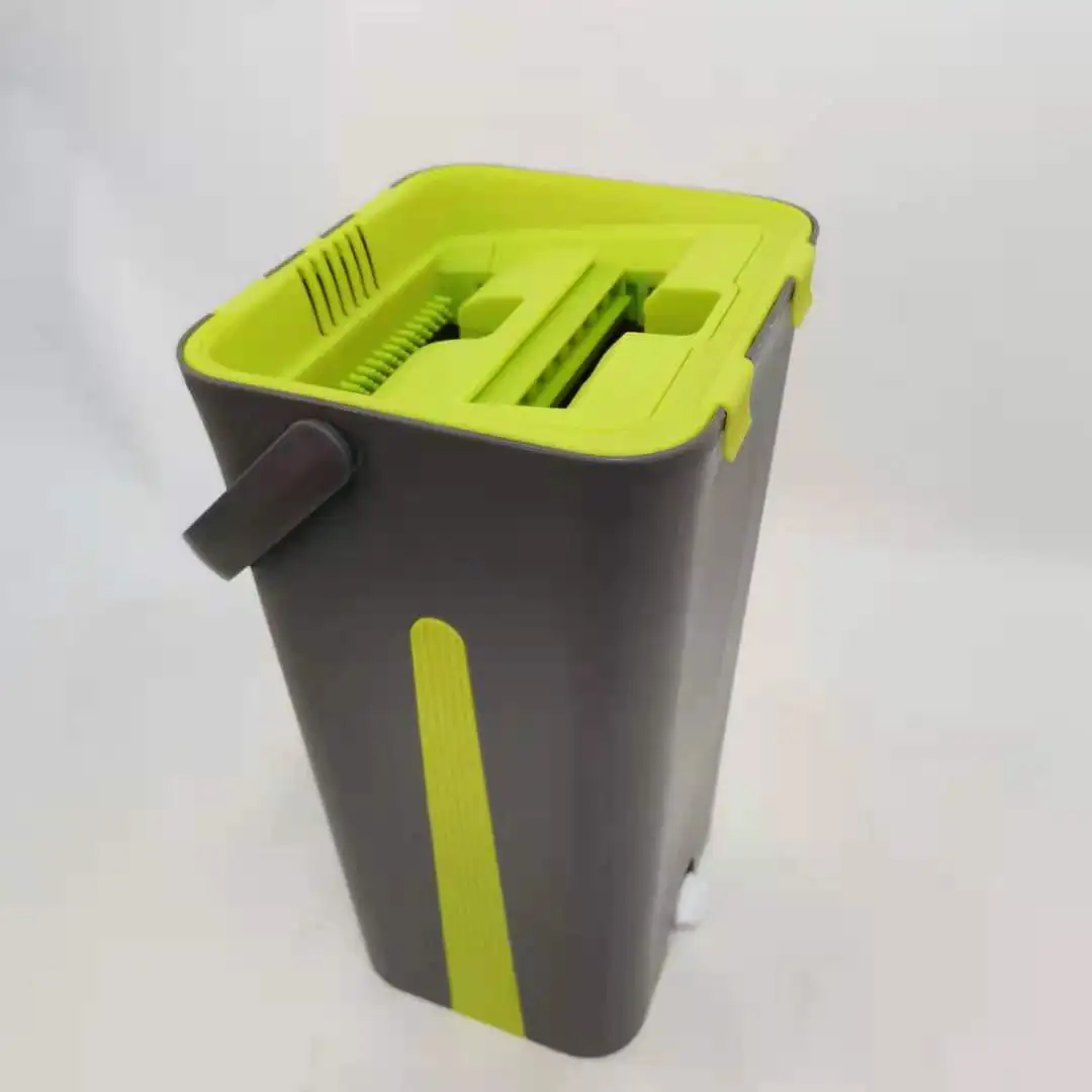 Factory 2 Mop heads Squeeze Mop Cleaning Microfiber Flat Mop And Bucket set