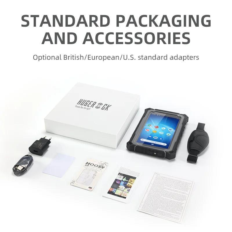 HUGEROCK R71 uhf Sunlight Readable 1000 nit Manufacture Table Barcode Card Rfid Reader intrinsically Android Panel rugged tablet