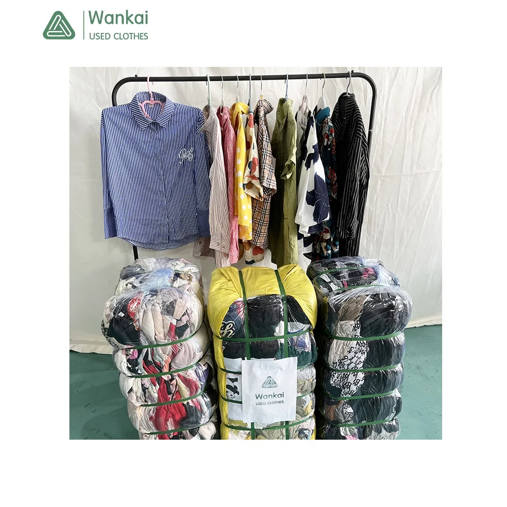 CwanCkai Fashion Quality A Grade Used Clothes Bales For Women, Popular 45-100 Kg Second Hand Blouse Ball Singapoure