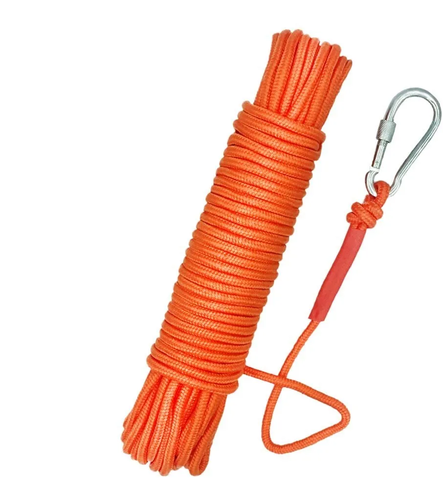 
 6 мм/8 мм Магнитная рыболовная нейлоновая веревка с карабином  