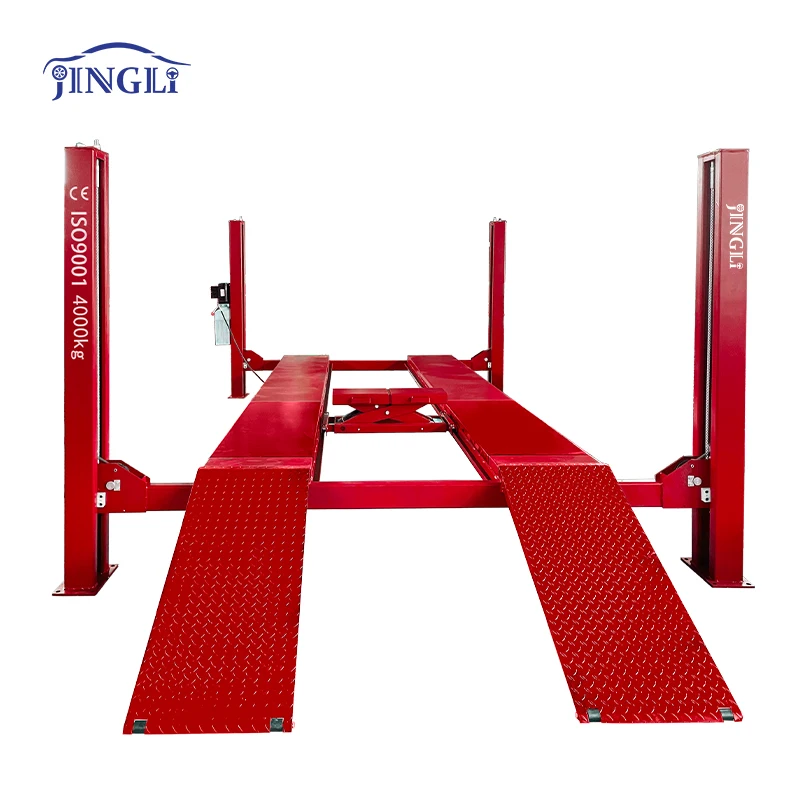 factory price 4 post lift for 3D wheel alignment machine for car care workshop