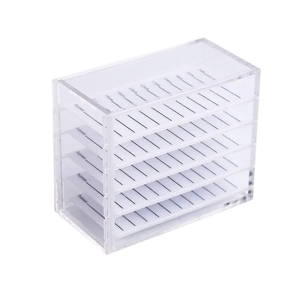False Eyelashes Storage Box 5 Layers Acrylic Pallet Lash Holder