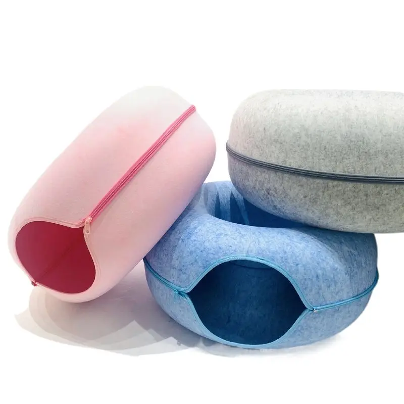 Felt Cat Litter Breathable Four Seasons Cat House Burrowing Donut Cat Litter
