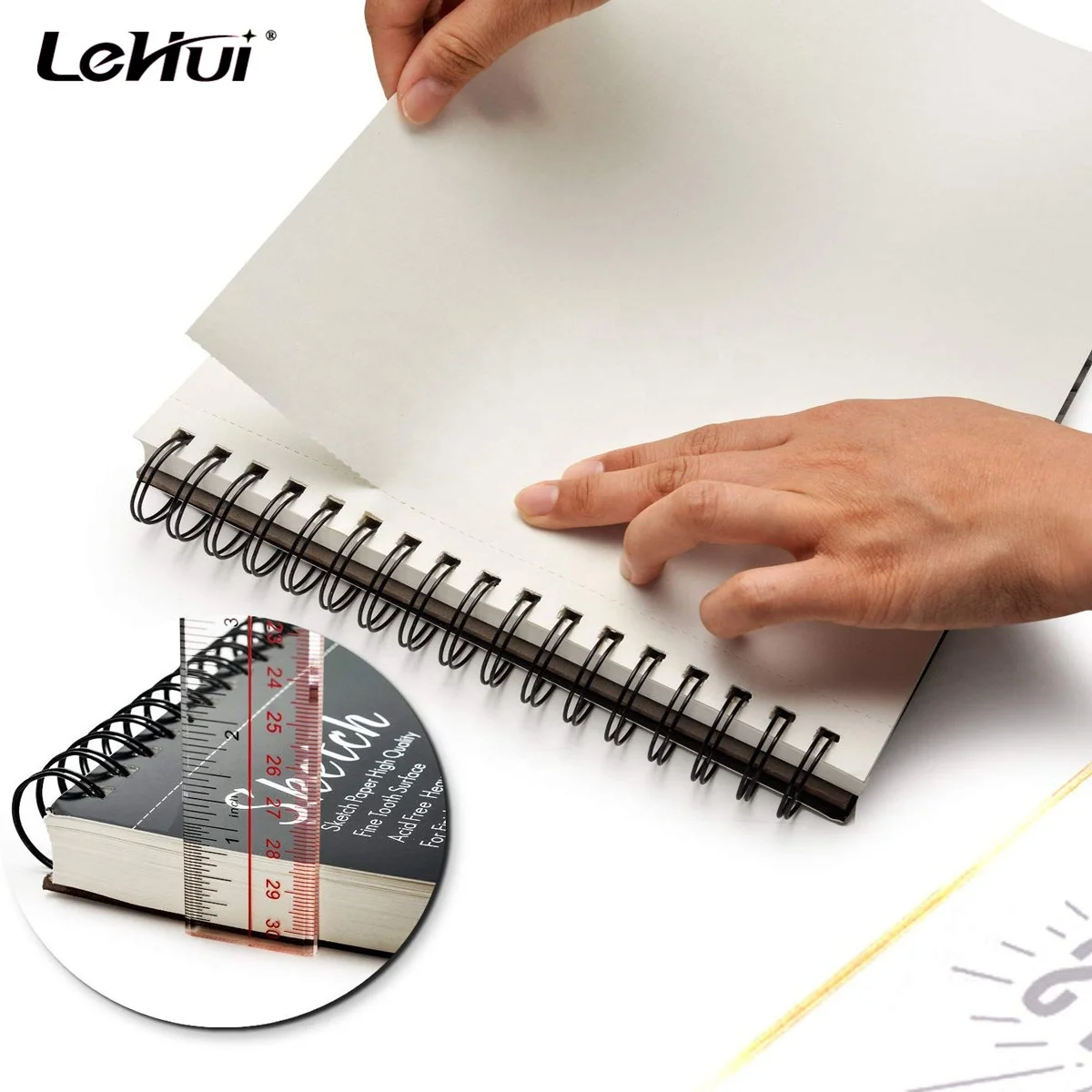 Lehui Hot Sale 9 X 12 inches 100 Sheets Art Drawing Pad Sketch Book Notebook