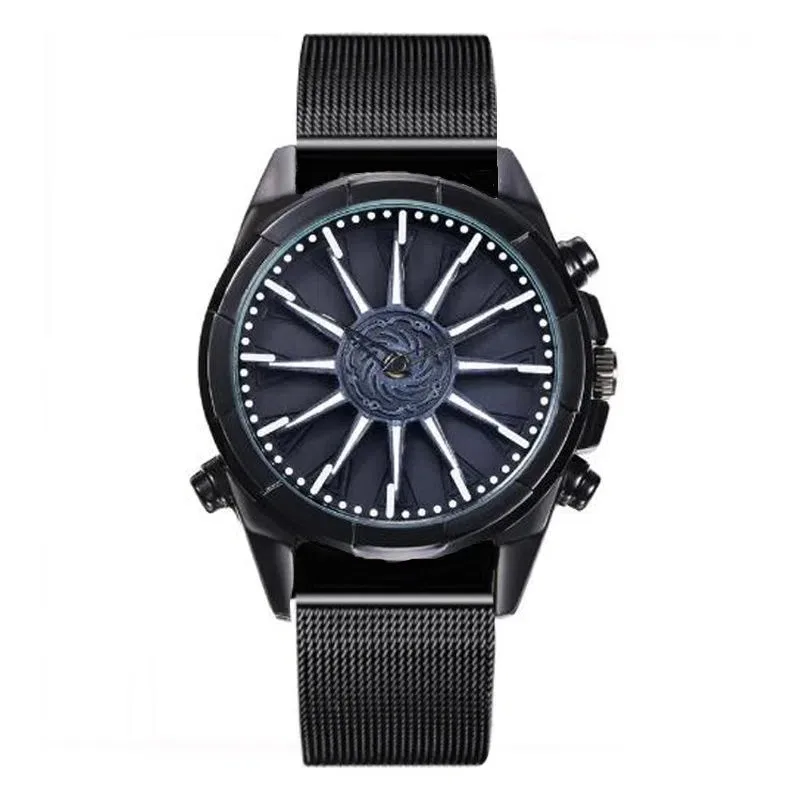 Fashion Sports Car Wheel Rotatable Dial Quartz Watch speedometer wrist man watch MW16