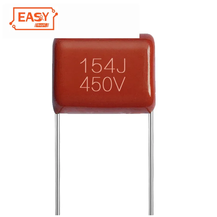 Metallized polypropylene film capacitor cbb22 154j450v p_7.5mm high frequency filter loss low withstand voltage
