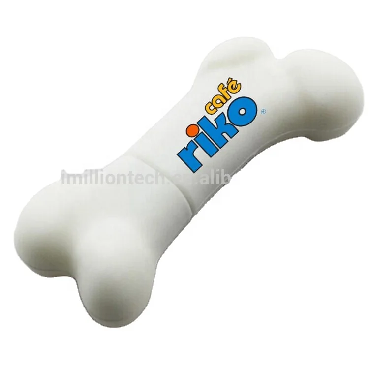 Cute Dog Bone Shape Usb Memory Stick With Logo ,Mini Pen Drive Plastic Bone USB 2.0 Flash Disk