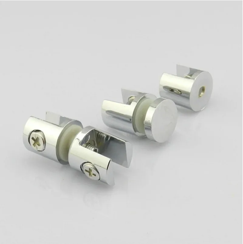 Bathroom Metal Glass Clamp Bracket Shelf Support pins glass clip