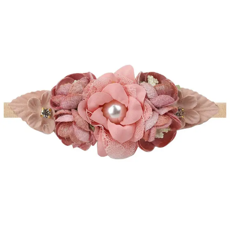 Handmade Flower Headband Infant Nylon Headband Baby Hairbands