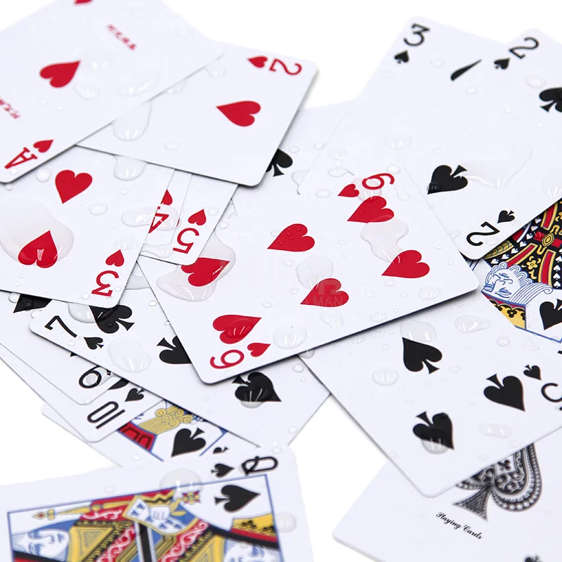100% Plastic Playing Waterproof Cards Playing Cards Custom Logo Poker 25 Silk Plastic Playing Cards Poker