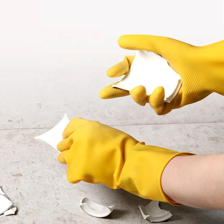 Wholesale guantes de latex waterproof household cleaning gloves