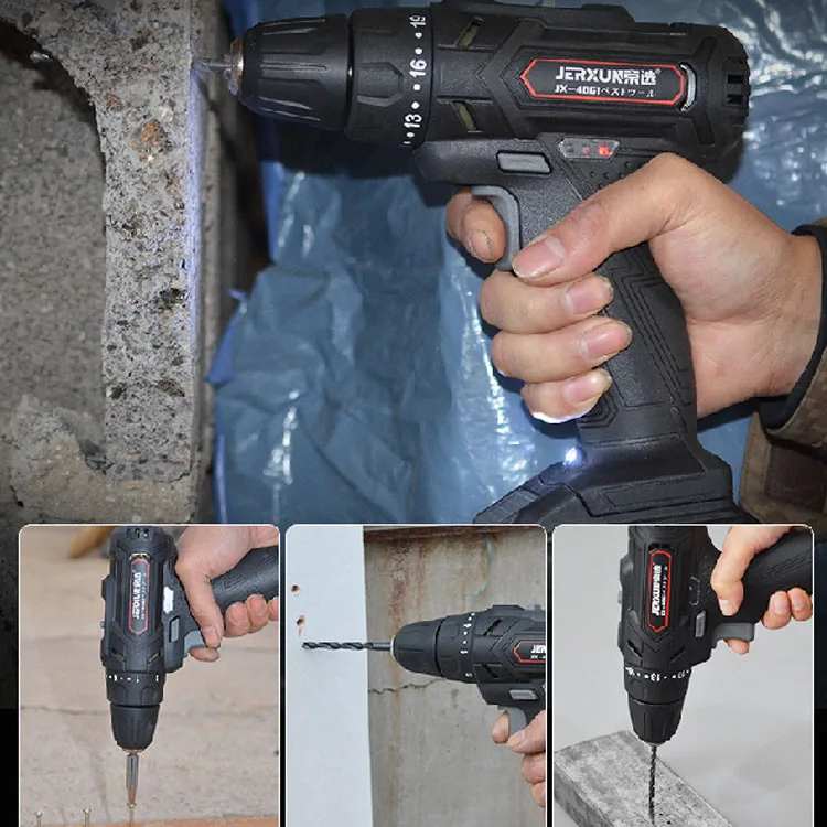 Cordless Impact Electric Drill Set Portable Hardware Power Tools 12v Power Drills Metal and Concrete Power Tools
