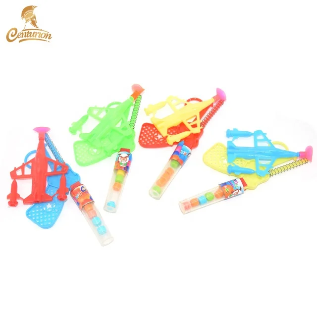 shantou wholesale mini gun shaped whistle toy candy for kids