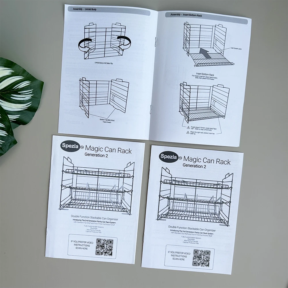 Factory direct custom design folded products instruction booklet different user manual printing