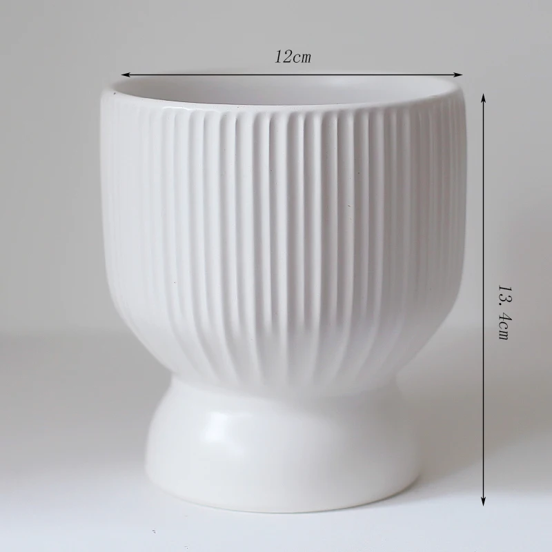 Maceta Custom Wholesale Manufacturer Decor Glazed White Indoor Ceramic Cactus Orchid Bonsai Succulent Plant Flower Pot & Planter