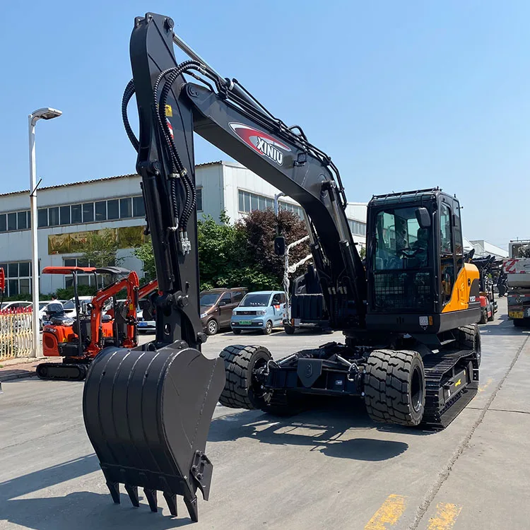 Rhinoceros new X120plus XINIU 10 ton  wheel crawler excavators earthmoving machine smallest mini digger new excavator price