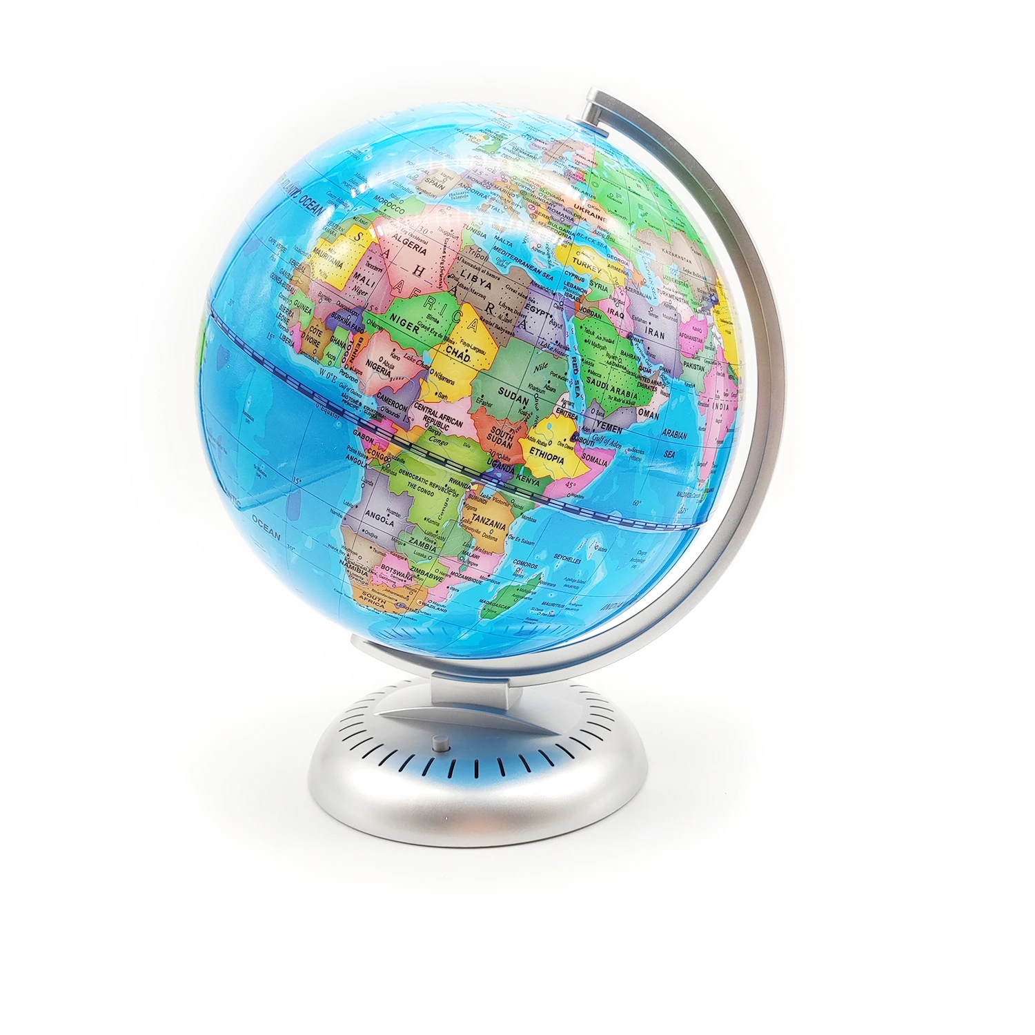 Hot selling World Map Light Globe 20 cm diameter illuminated in dark with LED Lights for geography Learning lamp globe map ball